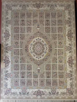 فرش قالی سلیمان طرح خشتی گیتی بژ