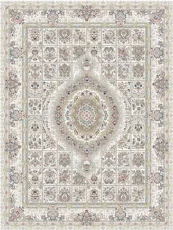 فرش قالی سلیمان طرح خشتی کرم