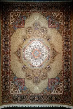 فرش قالی سلیمان طرح خورشید کرم