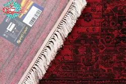 فرش ماشینی رادین طرح پتینه هریس رنگ زمینه اناری