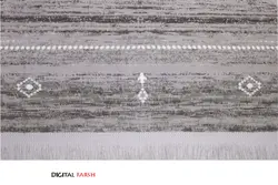 فرش ماشینی رادین طرح گبه ۱۵ رنگ زمینه طوسی