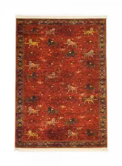 فرش ماشینی مرینوس طرح گبه کد 600104