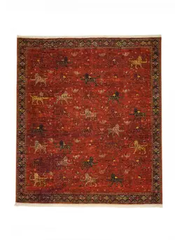 فرش ماشینی مرینوس طرح گبه کد 600104