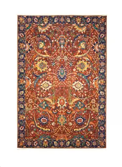 فرش ماشینی مرینوس طرح گبه کد 600115 لاکی