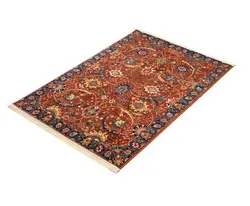 فرش ماشینی مرینوس طرح گبه کد 600115 لاکی