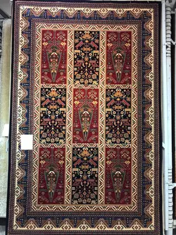 فرش هخامنش طرح گبه 714 سرمه ای
