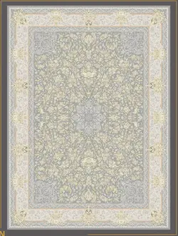 قالی سلیمان طرح DM01 کد رنگ 3827 کرم 1500 شانه تراکم 4500