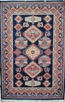 فرش رادین طرح گبه فارس سرمه ای