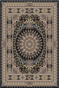 فرش ستاره کویر یزد طرح A-011-1109 هزار و یک شب زمینه سرمه ای