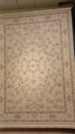 فرش خاطره کویر کاشان طرح افشان سلطنتی 1600 شانه فیلی