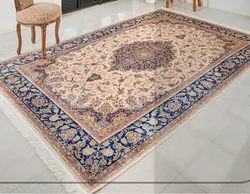 قالی سلیمان کلکسیون حریر طرح HR30-4018 کرم