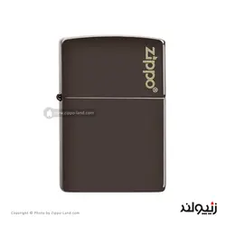 فندک زیپو اصل بنزینی کد 49180zl بدنه برنجی با روکش Brown طراحی زیپو لوگو یک طرفه Original Zippo Lighter