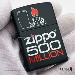 فندک زیپو اصل بنزینی طرح 500 میلیون کد218 بدنه برنجی روکش رنگی  ZIPPO 218 planeta 500th