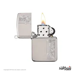Zippo 49558 Sterling Silver Herringbone Filigree Design