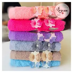 حوله دستی گلدوزی شده ماندگار