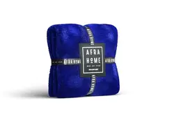 پتو چهار فصل افرا بزرگ دونفره سایز 200*240 رنگ آبی شالی کاربنی afra - کالای خواب معبودی