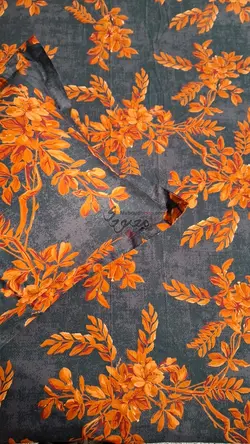 نیم ست دونفره روتختی و روبالشی نخ کتان مدل پاییز - کالای خواب معبودی