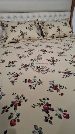 نیم ست دونفره روتختی و روبالشی نخ کتان مدل نوستالژی دهه شصت - کالای خواب معبودی