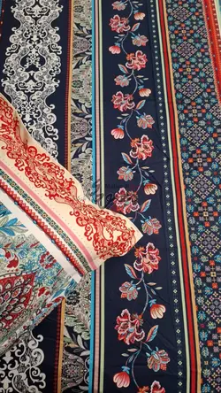نیم ست روتختی دونفره و روبالشی نخ کتان مدل ماندلا - کالای خواب معبودی