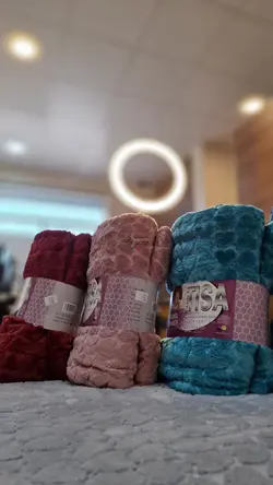 پتو سفری قلب برجسته طوسی شادیلون طرح مخمل تیسا Tisa یکنفره - کالای خواب معبودی