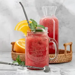 قاشق نی دار شربت خوری استیل