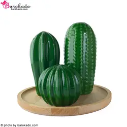کاکتوس دکوری سه سایز سرامیکی