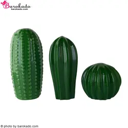 کاکتوس دکوری سه سایز سرامیکی