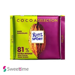 شکلات تخته ای تلخ ۸۱ درصد ریتر اسپرت (Ritter Sport)