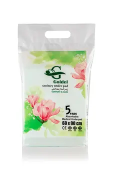 زیرانداز بهداشتی گلدل 60*90 بسته ۵ عددی