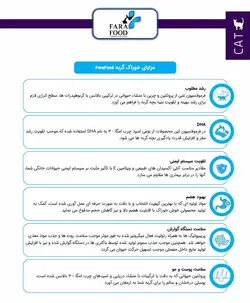 غذای خشک گربه عقیم شده مرغ و برنج برند FaraFood