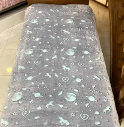 پتو ژله ای مسافرتی شبرنگ یک نفره