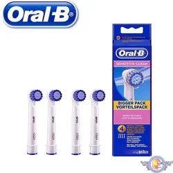 سری یدک مسواک برقی اورال-بی مدل Sensitive Clean بسته 4 عددی