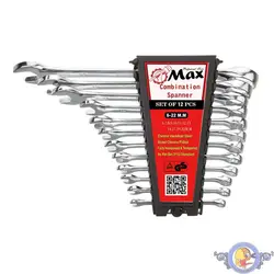 مجموعه 12 عددی اچار یکسر تخت یکسر رینگی مکس مدل mhp5