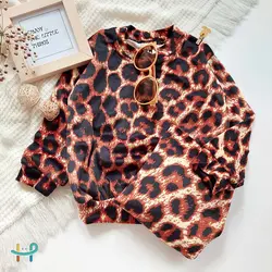 بلوز شلوار مخمل پلنگی