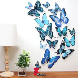 کاردستی استیکر دیواری سه بعدی طرح پروانه