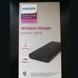 شارژر همراه بیسیم فیلیپس مدل DLP10026 ظرفیت 10000 میلی آمپر ساعتPhilips DLP10026 10000 mAh Qi 3 USB