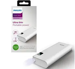 شارژر همراه فیلیپس مدل DLP10016 ظرفیت 10000 میلی آمپر ساعتPhilips DLP10016 10000 MHA Power Bank