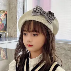 کلاه بافت بچه گانه فرانسوی طرح پاپیون