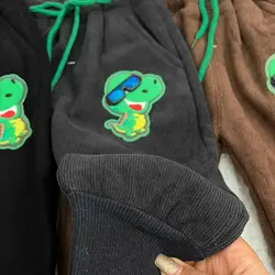 شلوار بچه گانه مخمل کبریتی طرح چراغدار