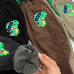 شلوار بچه گانه مخمل کبریتی طرح چراغدار