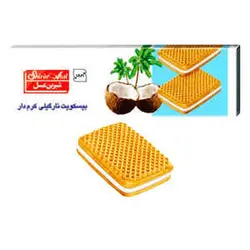 بیسکویت کرمدار نارگیلی 120 گرمی شیرین عسل