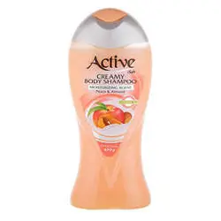 شامپو بدن کرمی هلو و بادام 400 گرمی اکتیو