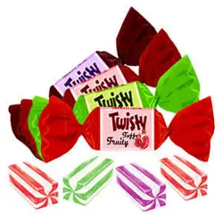 تافی میوه ای دورنگ 500 گرمی تویستی