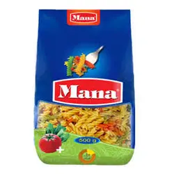 ماکارونی مته ای سبزیجات 500 گرمی مانا