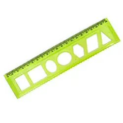 خط کش ژله ای 20 سانتی شابلون دار