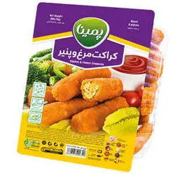کراکت مرغ و پنیر 390 گرمی پمینا