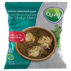 سبزی قلیه ماهی 400 گرمی پمینا