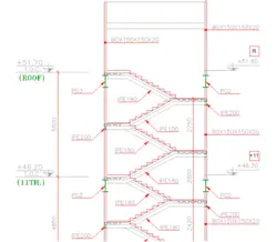 نقشه سازه پله ساختمان