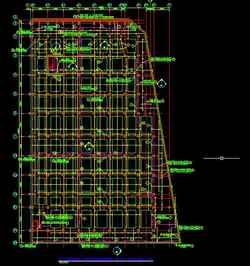نقشه فونداسیون مجتمع تجاری