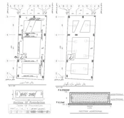 نقشه فونداسیون نواری ساختمان